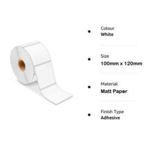 Barcode Label Matt  Semi Glossy (100mm x 120mm)