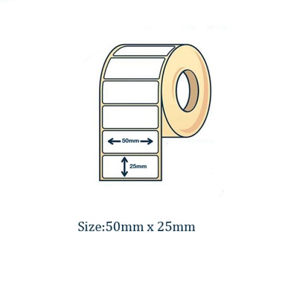 Barcode Label Matt  Semi Glossy (50mm x 25mm)